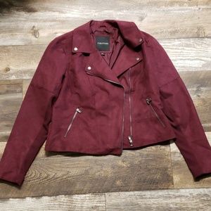 Maroon suede jacket